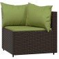 vidaXL 3-tlg. Garten-Lounge-Set mit Kissen Braun Poly Rattan vidaXL 3-tlg. Garten-Lounge-Set mit Kissen Braun Poly Rattan