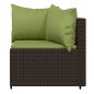 vidaXL 3-tlg. Garten-Lounge-Set mit Kissen Braun Poly Rattan vidaXL 3-tlg. Garten-Lounge-Set mit Kissen Braun Poly Rattan