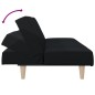vidaXL Schlafsofa Schwarz Stoff vidaXL Schlafsofa Schwarz Stoff