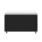 vidaXL Gartenhocker mit Kissen Schwarz Poly Rattan vidaXL Gartenhocker mit Kissen Schwarz Poly Rattan
