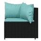 vidaXL 4-tlg. Garten-Lounge-Set mit Kissen Schwarz Poly Rattan vidaXL 4-tlg. Garten-Lounge-Set mit Kissen Schwarz Poly Rattan