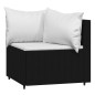 vidaXL 4-tlg. Garten-Lounge-Set mit Kissen Schwarz Poly Rattan vidaXL 4-tlg. Garten-Lounge-Set mit Kissen Schwarz Poly Rattan