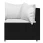 vidaXL 4-tlg. Garten-Lounge-Set mit Kissen Schwarz Poly Rattan vidaXL 4-tlg. Garten-Lounge-Set mit Kissen Schwarz Poly Rattan