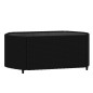 vidaXL 4-tlg. Garten-Lounge-Set mit Kissen Schwarz Poly Rattan vidaXL 4-tlg. Garten-Lounge-Set mit Kissen Schwarz Poly Rattan