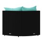 vidaXL Garten-Ecksofas mit Kissen 2 Stk. Schwarz Poly Rattan vidaXL Garten-Ecksofas mit Kissen 2 Stk. Schwarz Poly Rattan