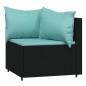 vidaXL Garten-Ecksofas mit Kissen 2 Stk. Schwarz Poly Rattan vidaXL Garten-Ecksofas mit Kissen 2 Stk. Schwarz Poly Rattan