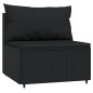 vidaXL 4-tlg. Garten-Lounge-Set mit Kissen Schwarz Poly Rattan vidaXL 4-tlg. Garten-Lounge-Set mit Kissen Schwarz Poly Rattan