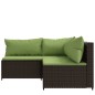 vidaXL 3-tlg. Garten-Lounge-Set mit Kissen Braun Poly Rattan vidaXL 3-tlg. Garten-Lounge-Set mit Kissen Braun Poly Rattan