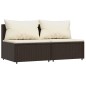 vidaXL 3-tlg. Garten-Lounge-Set mit Kissen Braun Poly Rattan vidaXL 3-tlg. Garten-Lounge-Set mit Kissen Braun Poly Rattan