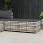 vidaXL Gartenhocker mit Kissen 2 Stk. Grau Poly Rattan vidaXL Gartenhocker mit Kissen 2 Stk. Grau Poly Rattan