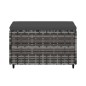 vidaXL Gartenhocker mit Kissen 2 Stk. Grau Poly Rattan vidaXL Gartenhocker mit Kissen 2 Stk. Grau Poly Rattan