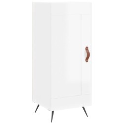 vidaXL Sideboard Hochglanz-Weiß 34,5x34x90 cm Holzwerkstoff