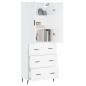 Highboard Weiß 69,5x34x180 cm Holzwerkstoff Highboard Weiß 69,5x34x180 cm Holzwerkstoff