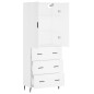 Highboard Weiß 69,5x34x180 cm Holzwerkstoff Highboard Weiß 69,5x34x180 cm Holzwerkstoff