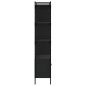 vidaXL Bücherregal mit Türen Schwarz 76,5x30x154,5 cm Holzwerkstoff