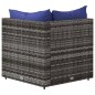vidaXL Garten-Ecksofas mit Kissen 2 Stk. Grau Poly Rattan vidaXL Garten-Ecksofas mit Kissen 2 Stk. Grau Poly Rattan