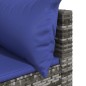 vidaXL Garten-Ecksofas mit Kissen 2 Stk. Grau Poly Rattan vidaXL Garten-Ecksofas mit Kissen 2 Stk. Grau Poly Rattan