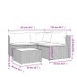 vidaXL 4-tlg. Garten-Lounge-Set mit Kissen Braun Poly Rattan vidaXL 4-tlg. Garten-Lounge-Set mit Kissen Braun Poly Rattan
