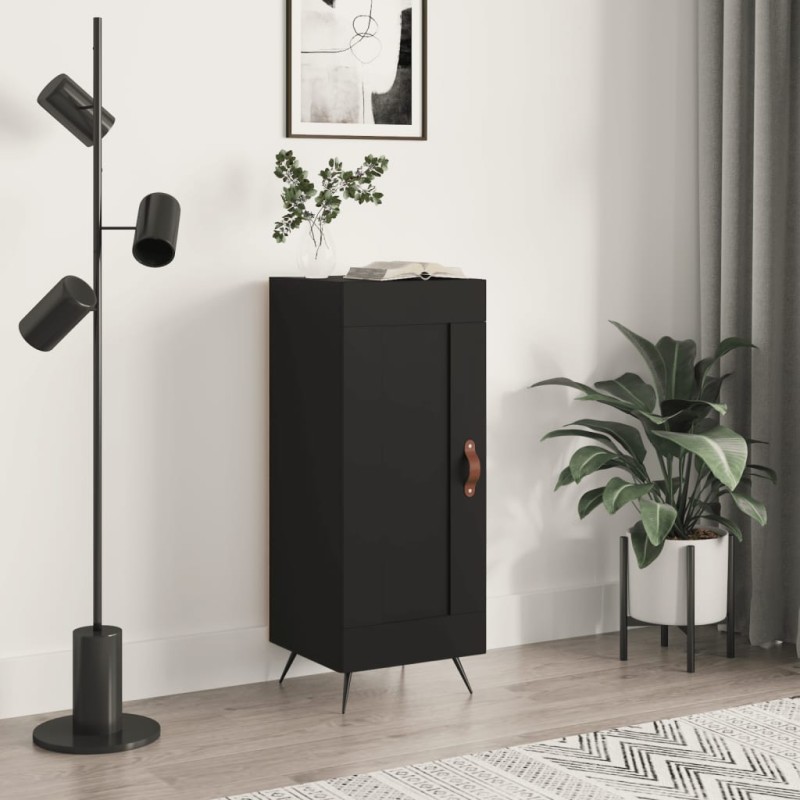 vidaXL Sideboard Schwarz 34,5x34x90 cm Holzwerkstoff vidaXL Sideboard Schwarz 34,5x34x90 cm Holzwerkstoff