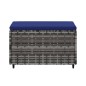 vidaXL Gartenhocker mit Kissen 2 Stk. Grau Poly Rattan vidaXL Gartenhocker mit Kissen 2 Stk. Grau Poly Rattan