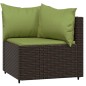 vidaXL Garten-Ecksofas mit Kissen 2 Stk. Braun Poly Rattan vidaXL Garten-Ecksofas mit Kissen 2 Stk. Braun Poly Rattan
