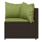vidaXL Garten-Ecksofas mit Kissen 2 Stk. Braun Poly Rattan vidaXL Garten-Ecksofas mit Kissen 2 Stk. Braun Poly Rattan