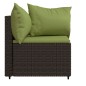 vidaXL Garten-Ecksofas mit Kissen 2 Stk. Braun Poly Rattan vidaXL Garten-Ecksofas mit Kissen 2 Stk. Braun Poly Rattan
