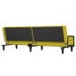 vidaXL Schlafsofa mit Armlehnen Hellgelb Stoff vidaXL Schlafsofa mit Armlehnen Hellgelb Stoff