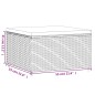 vidaXL Gartenhocker mit Kissen Grau Poly Rattan vidaXL Gartenhocker mit Kissen Grau Poly Rattan