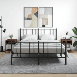 vidaXL Nachttische 2 Stk. Braun Eichen-Optik 40x41x50 cm Holzwerkstoff