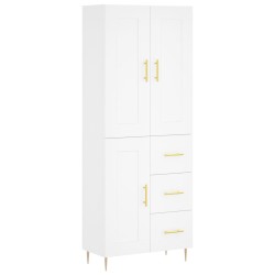 Highboard Weiß 69,5x34x180 cm Holzwerkstoff