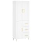 Highboard Weiß 69,5x34x180 cm Holzwerkstoff Highboard Weiß 69,5x34x180 cm Holzwerkstoff