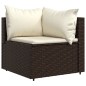 vidaXL 3-tlg. Garten-Lounge-Set mit Kissen Braun Poly Rattan vidaXL 3-tlg. Garten-Lounge-Set mit Kissen Braun Poly Rattan