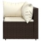 vidaXL 3-tlg. Garten-Lounge-Set mit Kissen Braun Poly Rattan vidaXL 3-tlg. Garten-Lounge-Set mit Kissen Braun Poly Rattan