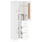 Highboard Weiß 69,5x34x180 cm Holzwerkstoff Highboard Weiß 69,5x34x180 cm Holzwerkstoff