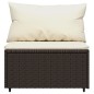 vidaXL 3-tlg. Garten-Lounge-Set mit Kissen Braun Poly Rattan vidaXL 3-tlg. Garten-Lounge-Set mit Kissen Braun Poly Rattan