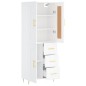Highboard Weiß 69,5x34x180 cm Holzwerkstoff Highboard Weiß 69,5x34x180 cm Holzwerkstoff