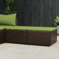 vidaXL Gartenhocker mit Kissen 2 Stk. Braun Poly Rattan vidaXL Gartenhocker mit Kissen 2 Stk. Braun Poly Rattan