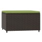 vidaXL Gartenhocker mit Kissen 2 Stk. Braun Poly Rattan vidaXL Gartenhocker mit Kissen 2 Stk. Braun Poly Rattan