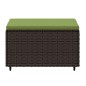 vidaXL Gartenhocker mit Kissen 2 Stk. Braun Poly Rattan vidaXL Gartenhocker mit Kissen 2 Stk. Braun Poly Rattan