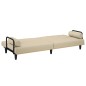 vidaXL Schlafsofa mit Armlehnen Creme Stoff vidaXL Schlafsofa mit Armlehnen Creme Stoff