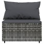 vidaXL 4-tlg. Garten-Lounge-Set mit Kissen Grau Poly Rattan vidaXL 4-tlg. Garten-Lounge-Set mit Kissen Grau Poly Rattan