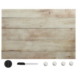 vidaXL Magnettafel Wandmontage Glas 50x30 cm