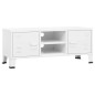 vidaXL TV-Schrank Industrie-Stil Weiß 105x35x42 cm Metall vidaXL TV-Schrank Industrie-Stil Weiß 105x35x42 cm Metall