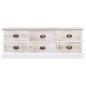 vidaXL TV-Schrank Weiß & Hellbraun 108x30x40 cm Massivholz Paulownia vidaXL TV-Schrank Weiß & Hellbraun 108x30x40 cm Massivholz Paulownia