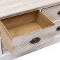 vidaXL TV-Schrank Weiß & Hellbraun 108x30x40 cm Massivholz Paulownia vidaXL TV-Schrank Weiß & Hellbraun 108x30x40 cm Massivholz Paulownia
