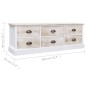 vidaXL TV-Schrank Weiß & Hellbraun 108x30x40 cm Massivholz Paulownia vidaXL TV-Schrank Weiß & Hellbraun 108x30x40 cm Massivholz Paulownia