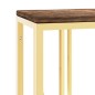 vidaXL Konsolentisch Golden Edelstahl und Altholz Massiv vidaXL Konsolentisch Golden Edelstahl und Altholz Massiv