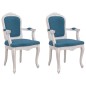 vidaXL Esszimmerstühle 2 Stk. Blau 62x59,5x100,5 cm Samt vidaXL Esszimmerstühle 2 Stk. Blau 62x59,5x100,5 cm Samt