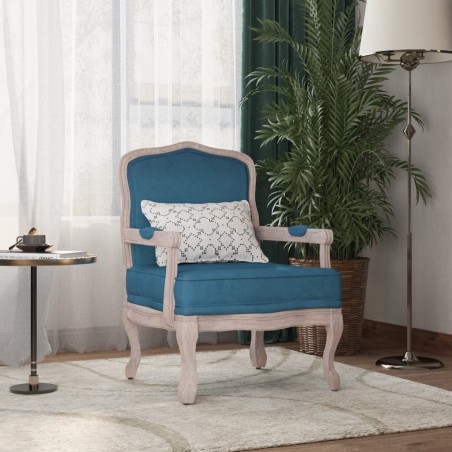 vidaXL Sessel Blau 64x64x90 cm Samt